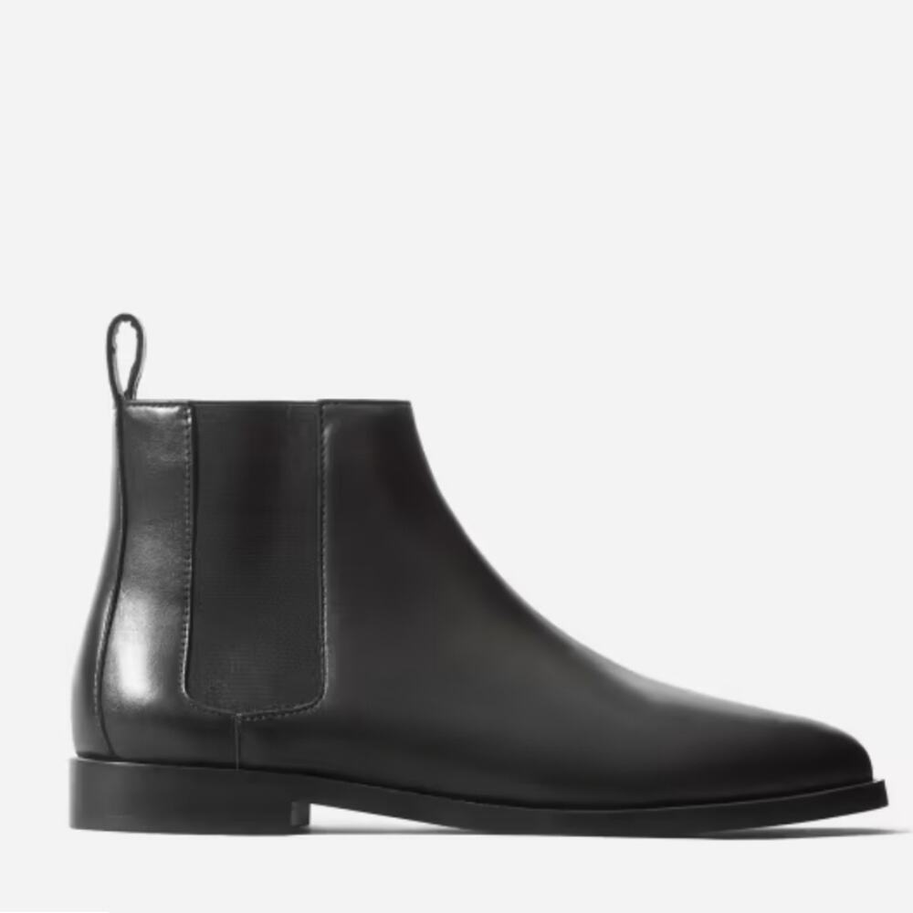 NEW Everlane The New Modern Chelsea Boot Black Italian Leather Ankle Bootie 6